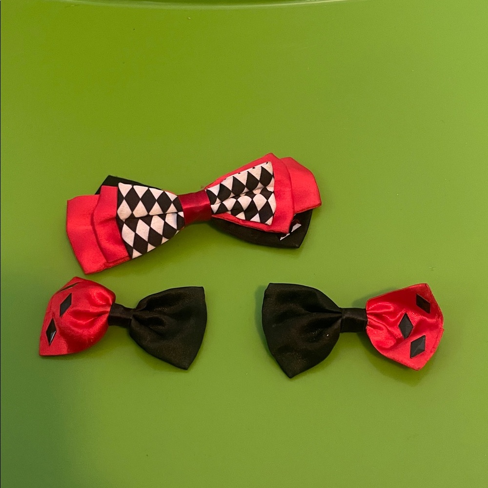 Harley Quinn Hair Bow Clips DC comics Batman cosplay villain
